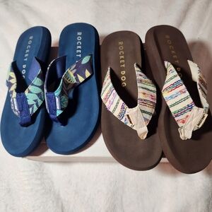 Bundle Rocket Dog Flip Flops Sz 10 Women's